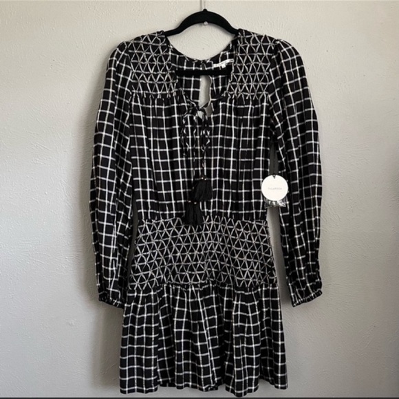 TULAROSA Nina Dress in Black and White - Picture 3 of 9